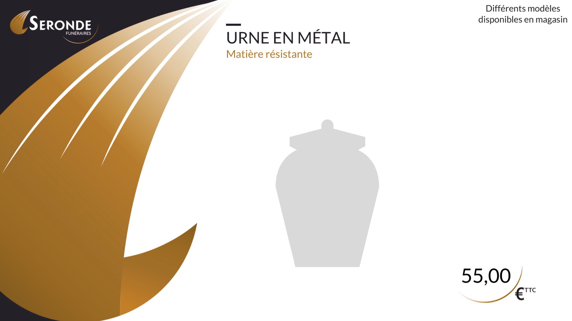 Urne en métal
