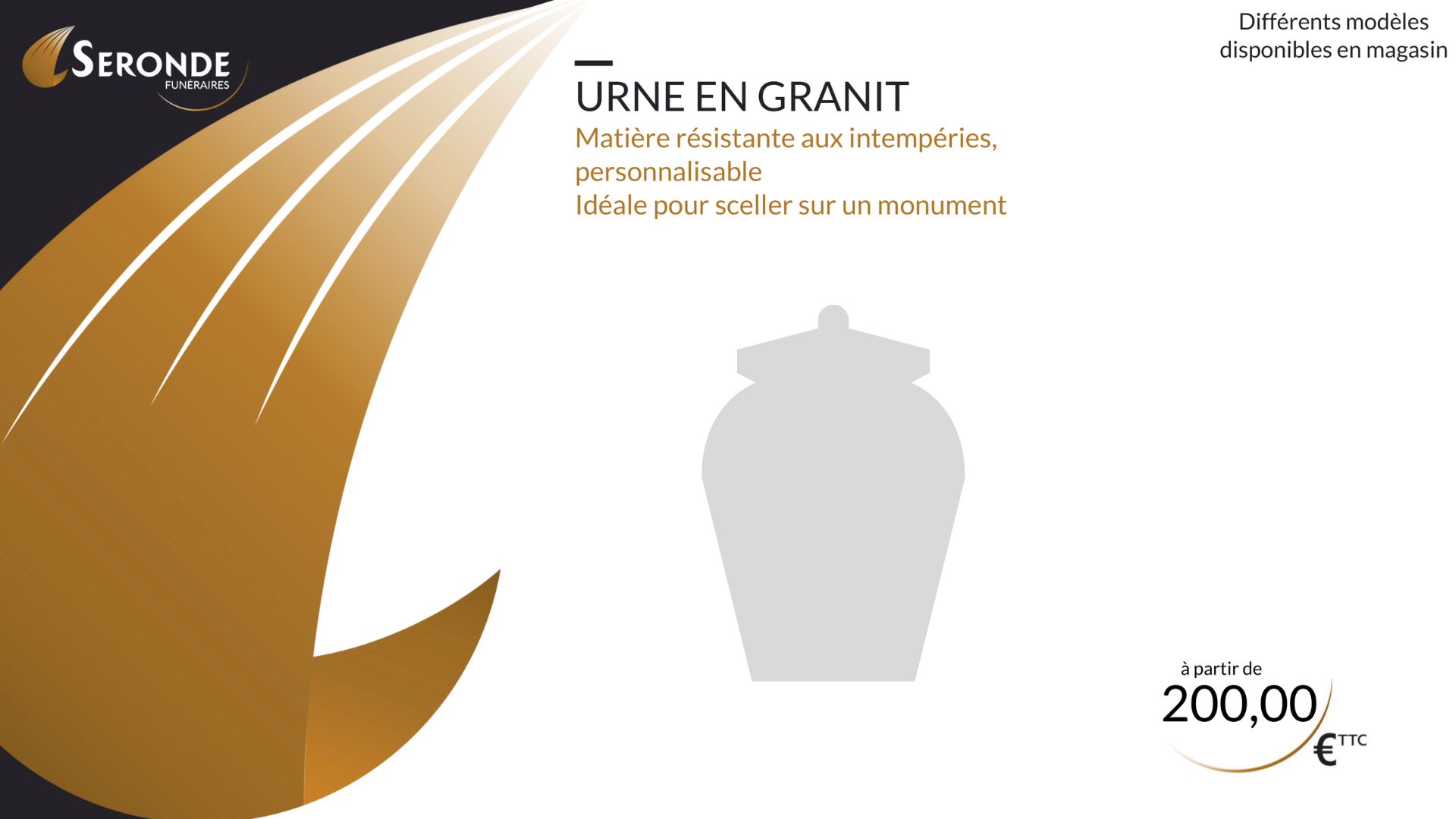 Urne en granit